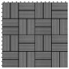 Pločice za trijem 22 kom 30 x 30 cm 2 m² WPC sive
