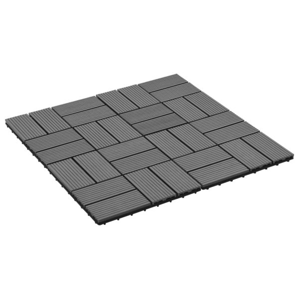 Pločice za trijem 22 kom 30 x 30 cm 2 m² WPC sive
