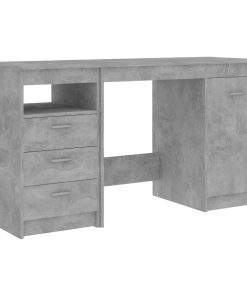 Radni stol siva boja betona 140 x 50 x 76 cm od iverice