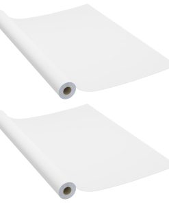 Samoljepljive folije za namještaj 2 kom bijele 500 x 90 cm PVC