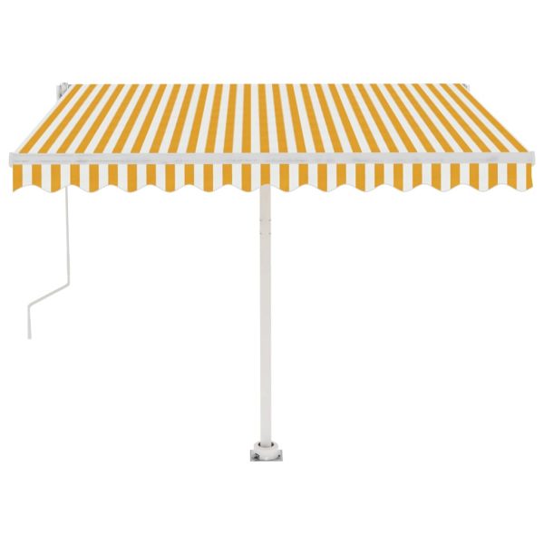 Samostojeća automatska tenda 350 x 250 cm žuto-bijela - Image 4