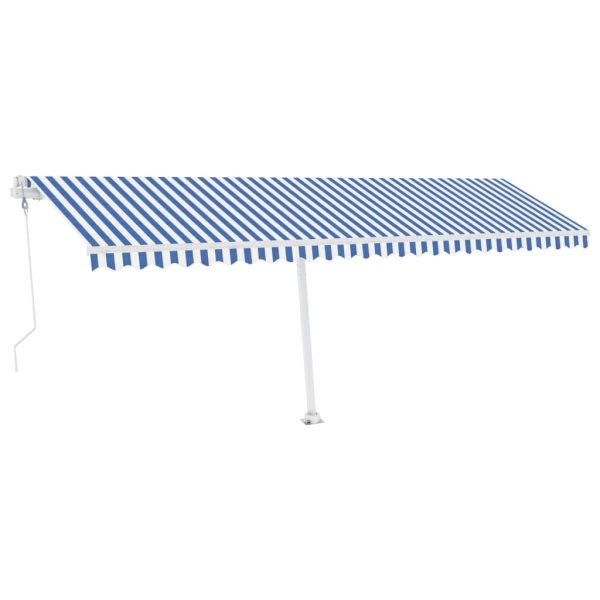 Samostojeća automatska tenda 600 x 300 cm plavo-bijela
