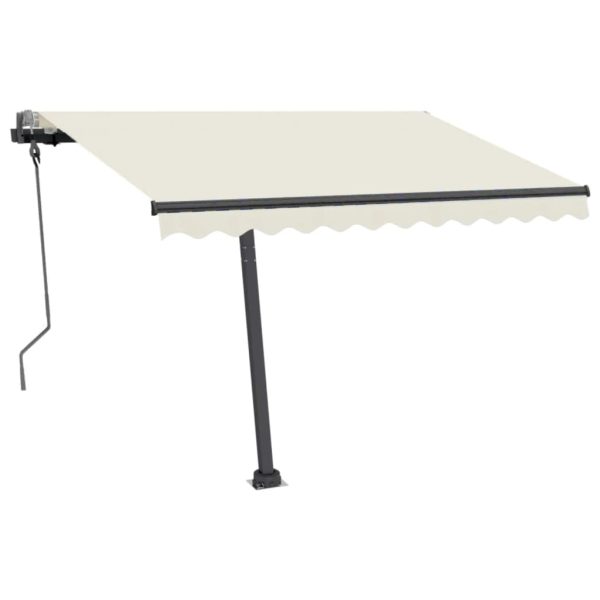 Samostojeća tenda na ručno uvlačenje 300 x 250 cm krem - Image 4