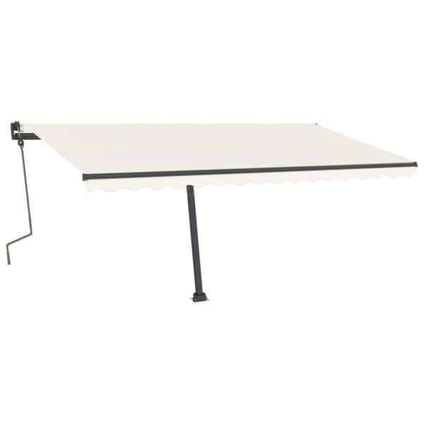 Samostojeća tenda na ručno uvlačenje 400 x 300 cm krem - Image 3