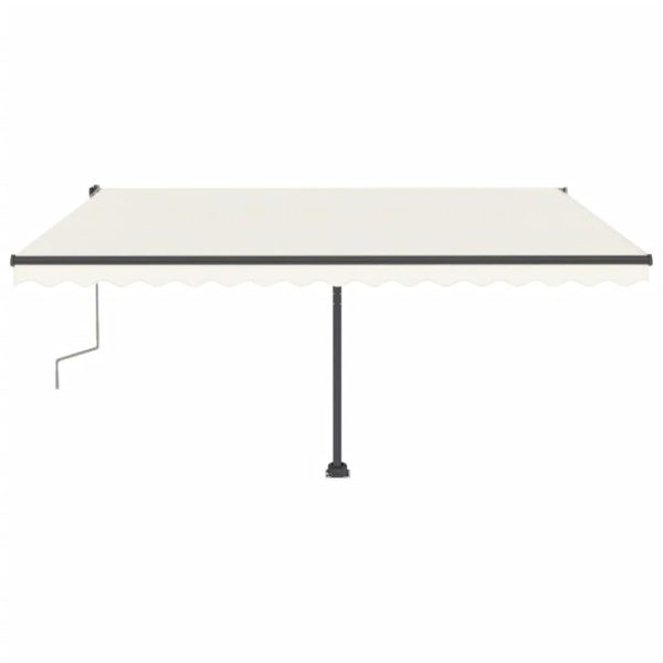 Samostojeća tenda na ručno uvlačenje 400 x 300 cm krem - Image 4