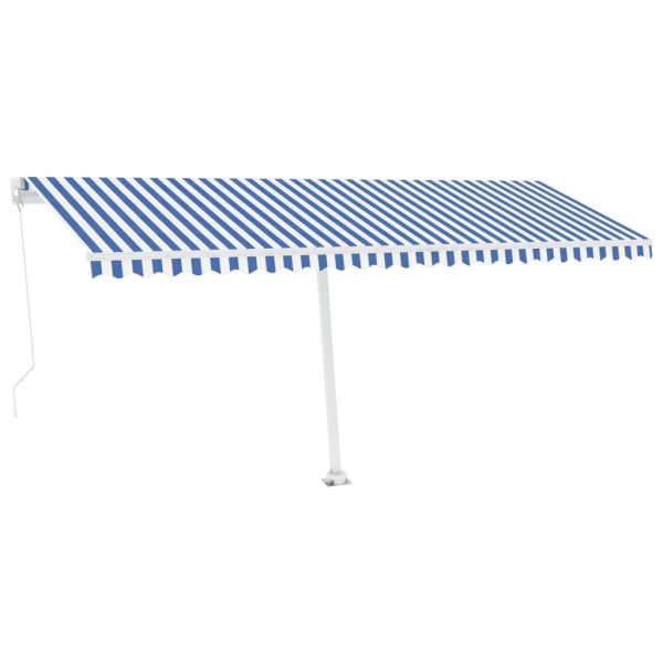 Samostojeća tenda na ručno uvlačenje 500 x 300 cm plavo-bijela