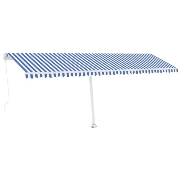 Samostojeća tenda na ručno uvlačenje 600 x 300 cm plavo-bijela