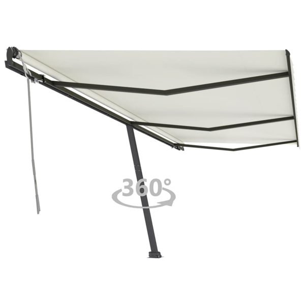 Samostojeća tenda na ručno uvlačenje 600 x 350 cm krem