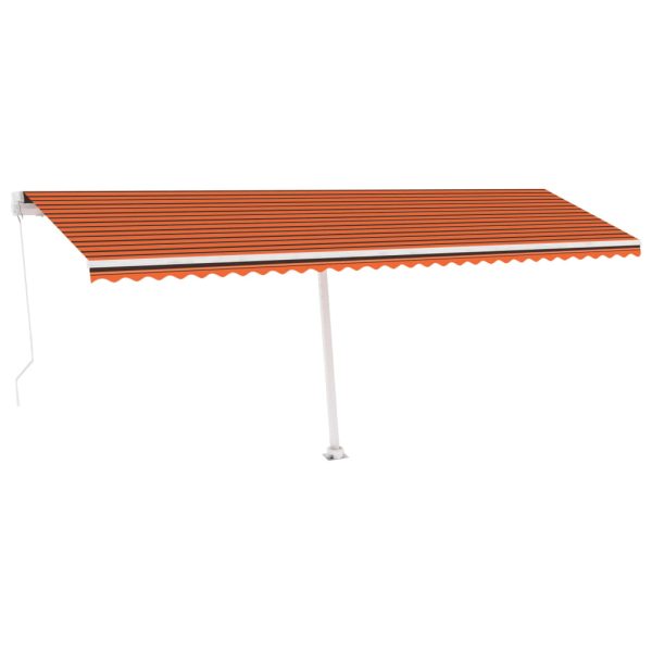 Samostojeća tenda na ručno uvlačenje 600x300cm narančasto-smeđa