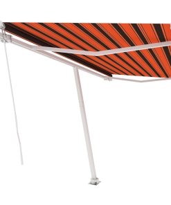 Samostojeća tenda ručno uvlačenje 450 x 350 cm narančasto-smeđa