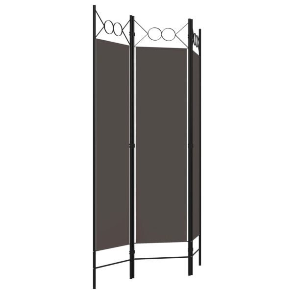 Sobna pregrada s 3 panela antracit 120 x 180 cm - Slika 3