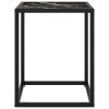 Stolić za kavu crni s crnim mramornim staklom 40 x 40 x 50 cm