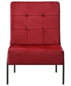 Stolica za opuštanje 65 x 79 x 87 cm boja vina baršunasta