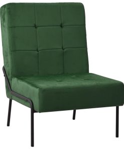 Stolica za opuštanje 65 x 79 x 87 cm tamnozelena baršunasta
