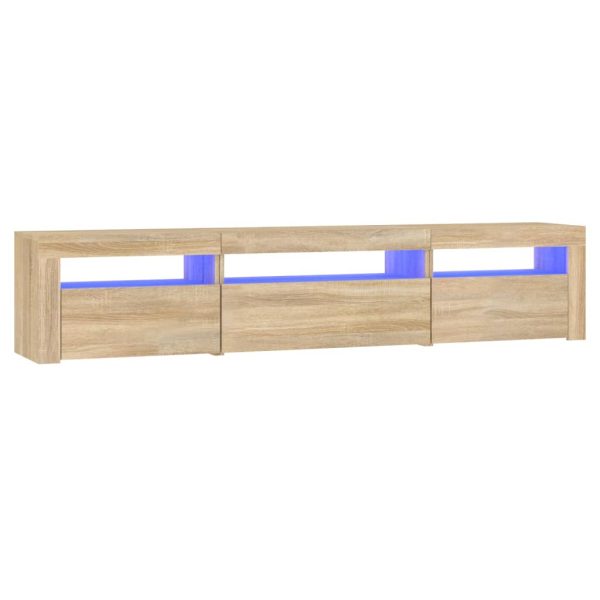 TV ormarić s LED svjetlima boja hrasta sonome 195x35x40 cm