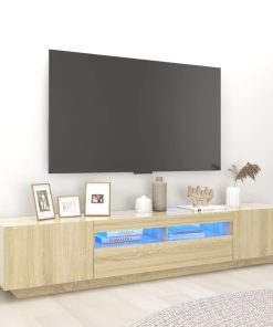 TV ormarić s LED svjetlima boja hrasta sonome 200 x 35 x 40 cm