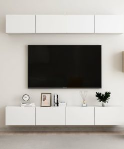 TV ormarići 4 kom bijeli 100 x 30 x 30 cm od iverice