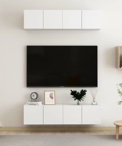 TV ormarići 4 kom bijeli 60 x 30 x 30 cm od iverice