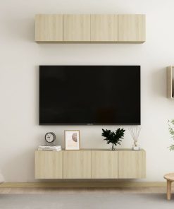 TV ormarići 4 kom boja hrasta sonome 60 x 30 x 30 cm od iverice