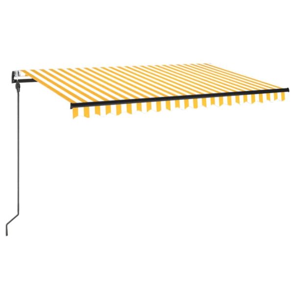 Tenda na automatsko uvlačenje 450 x 300 cm žuto-bijela