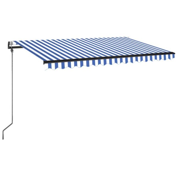 Tenda na automatsko uvlačenje 450 x 350 cm plavo-bijela