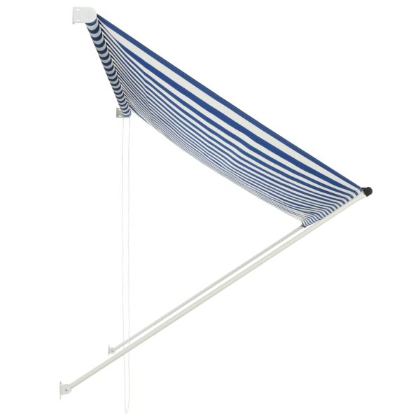 Tenda na uvlačenje 200 x 150 cm plavo-bijela - Image 3