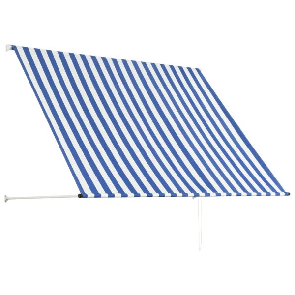 Tenda na uvlačenje 200 x 150 cm plavo-bijela - Image 4