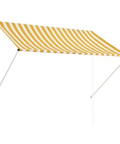 Tenda na uvlačenje 200 x 150 cm žuto-bijela