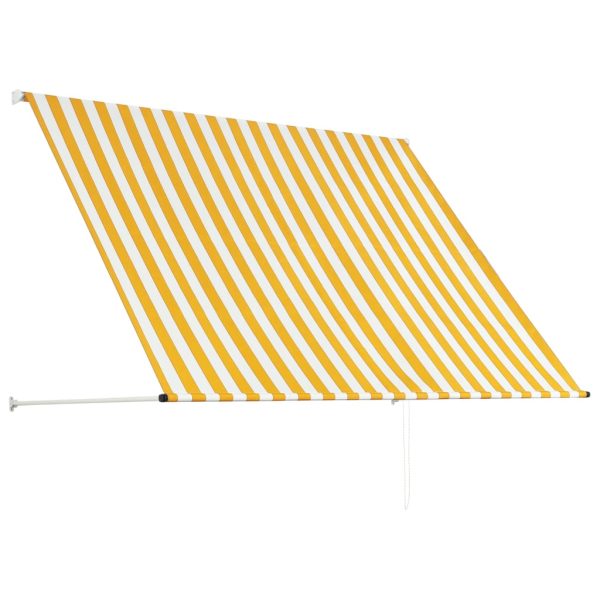 Tenda na uvlačenje 200 x 150 cm žuto-bijela - Image 4