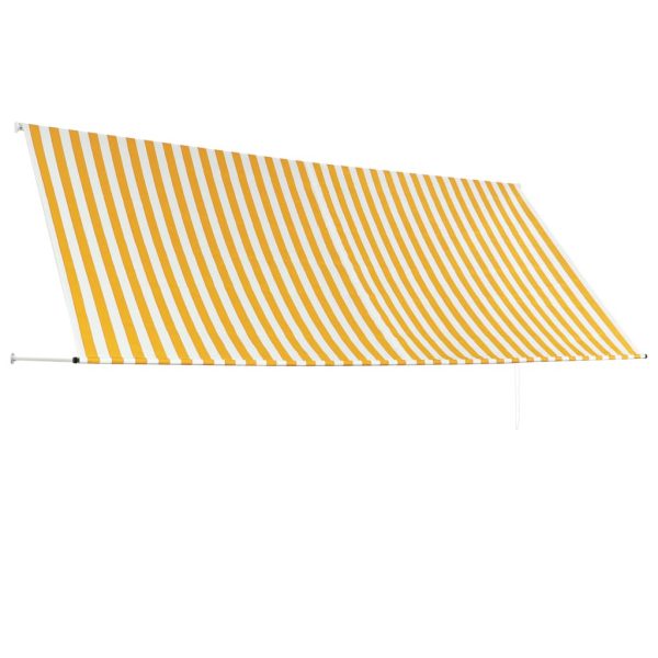 Tenda na uvlačenje 350 x 150 cm žuto-bijela - Image 3