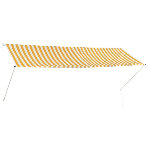 Tenda na uvlačenje 350 x 150 cm žuto-bijela