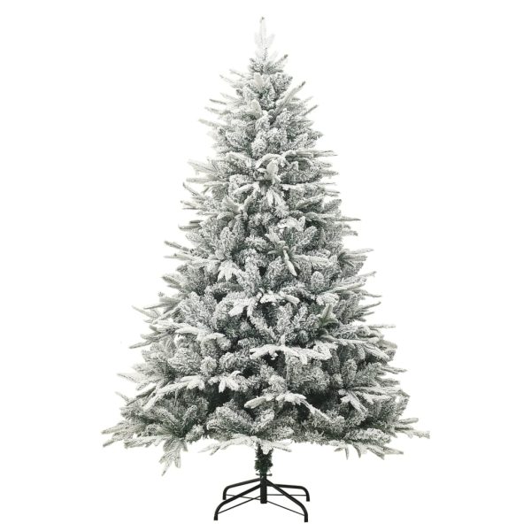 Umjetno božićno drvce LED s kuglicama i snijegom 210 cm PVC/PE - Slika 3