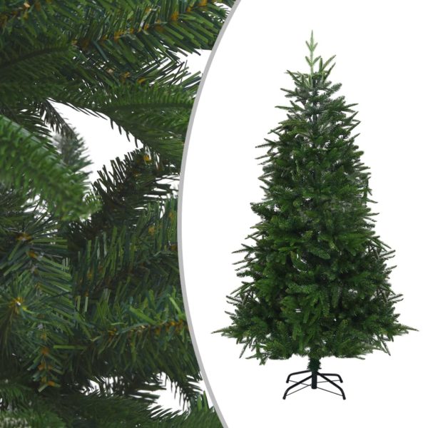 Umjetno božićno drvce LED s kuglicama zeleno 180 cm PVC i PE