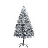 Umjetno božićno drvce LED s kuglicama zeleno 210 cm PVC