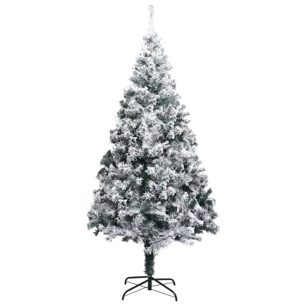 Umjetno božićno drvce LED s kuglicama zeleno 210 cm PVC