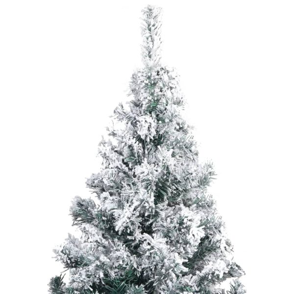 Umjetno božićno drvce LED s kuglicama zeleno 210 cm PVC - Slika 4