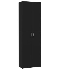 Uredski ormar crni 60 x 32 x 190 cm od iverice