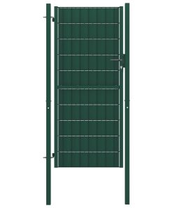 Vrata za ogradu od PVC-a i čelika 100 x 204 cm zelena