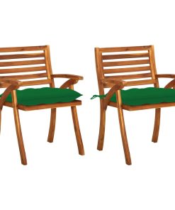 Vrtne blagovaonske stolice s jastucima 2 kom od bagremovog drva