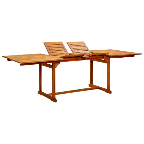 Vrtni blagovaonski stol (160 - 240)x100x75 cm od drva bagrema