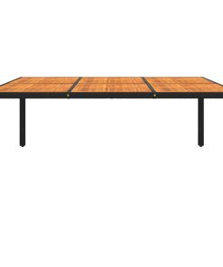 Vrtni stol 200x150x75 cm od bagremovog drva i poliratana crni