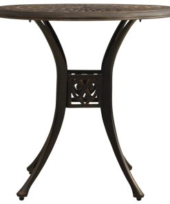Vrtni stol brončani 78 x 78 x 72 cm od lijevanog aluminija