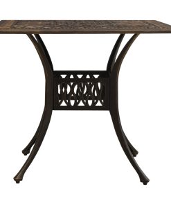 Vrtni stol brončani 90 x 90 x 73 cm od lijevanog aluminija