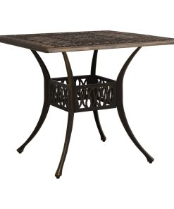 Vrtni stol brončani 90 x 90 x 73 cm od lijevanog aluminija