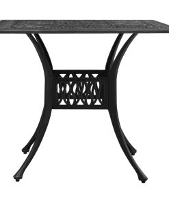 Vrtni stol crni 90 x 90 x 73 cm od lijevanog aluminija