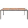 Vrtni stol sivi 200x150x74 cm od poliratana i bagremovog drva