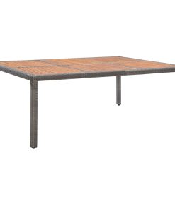 Vrtni stol sivi 200x150x74 cm od poliratana i bagremovog drva