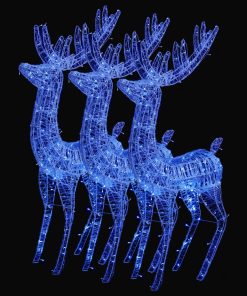 XXL akrilni božićni sobovi 250 LED 3 kom 180 cm plavi