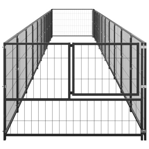 Kavez za pse crni 10 m² čelični