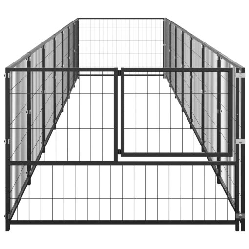 Kavez za pse crni 7 m² čelični